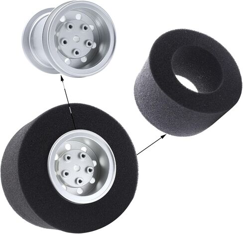 4Pcs tire Lining/Built Sponge for Tamiya CW01 Chassis Lunch Box G6-01 Midnight Pumpkin Kingyelow Konghead RC Car Upgrades Parts in Kuwait