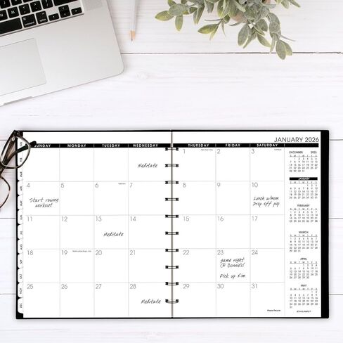 AT-A-GLANCE 2025 Appointment Book Planner, Weekly & Monthly, 8-3/4" x 11", Large, Move-A-Page, Black (70950E0525) in Saudi Arabia