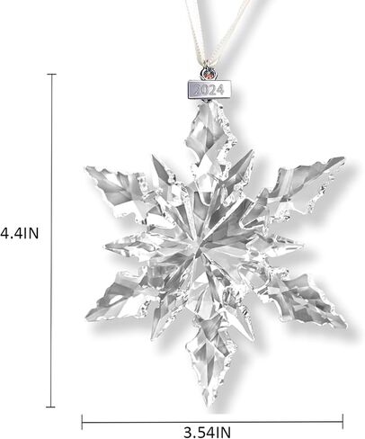2024 Annual Edition Ornament Crystal Snowflakes Christmas Ornaments (2022-Color) in Saudi Arabia