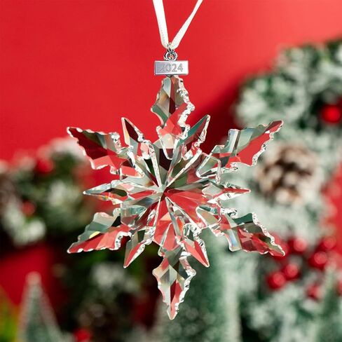 2024 Annual Edition Ornament Crystal Snowflakes Christmas Ornaments (2022-Color) in Saudi Arabia