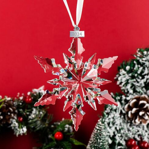 2024 Annual Edition Ornament Crystal Snowflakes Christmas Ornaments (2022-Color) in Saudi Arabia