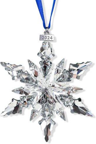 2024 Annual Edition Ornament Crystal Snowflakes Christmas Ornaments (2022-Color) in Saudi Arabia