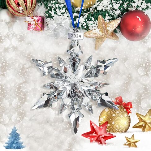 2024 Annual Edition Ornament Crystal Snowflakes Christmas Ornaments (2022-Color) in Saudi Arabia