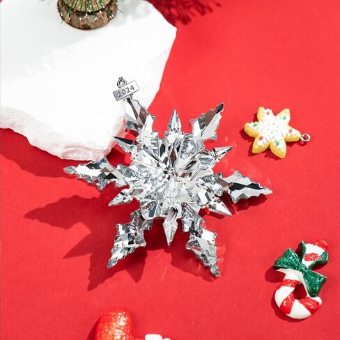 2024 Annual Edition Ornament Crystal Snowflakes Christmas Ornaments (2022-Color) in Saudi Arabia