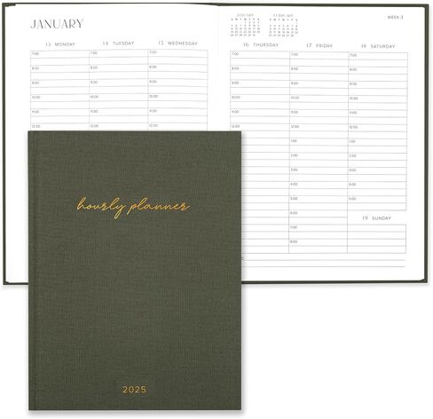 Beautiful 2025 Appointment Book Planner - Sturdy Linen Daily Planner & Weekly Calendar with Half Hourly Schedule Easily Keeps Track Of All Your Appointments - The Perfect Day by Day Organizer in Saudi Arabia