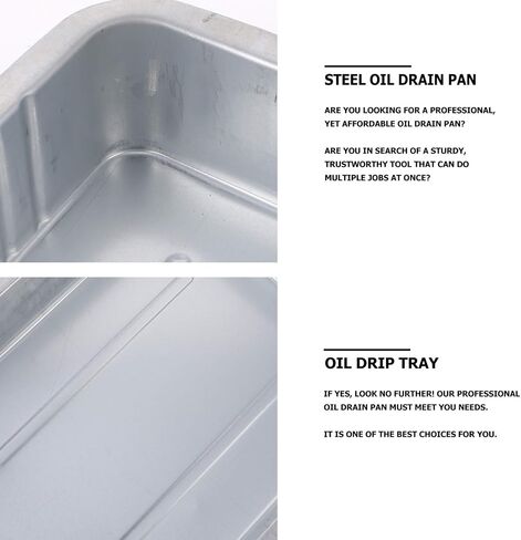 BESPORTBLE Oil Drip Pan Steel Oil Drain Pan Funnel King Drip Tray Heavy Duty Oil Tray Seamless Drain Utility Pan Oil Drip Tray Pan for Mechanics Motorcycle Automotive Oil Oil Change Pan in Saudi Arabia
