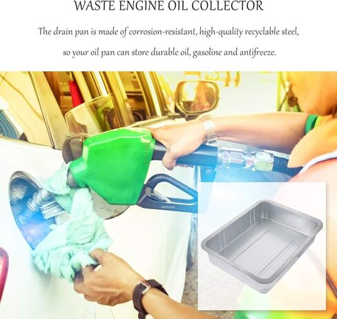 BESPORTBLE Oil Drip Pan Steel Oil Drain Pan Funnel King Drip Tray Heavy Duty Oil Tray Seamless Drain Utility Pan Oil Drip Tray Pan for Mechanics Motorcycle Automotive Oil Oil Change Pan in Saudi Arabia
