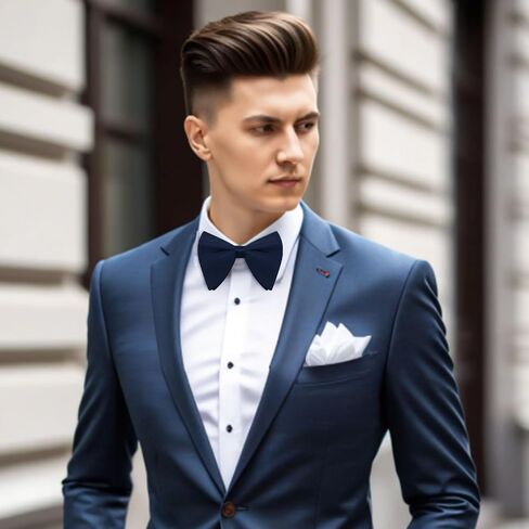 Oversized Bow Ties for Men, Mens Bow Tie Clip on Bowtie for Men Groom Groomsmen Wedding Party Prom Casual Business in Kuwait