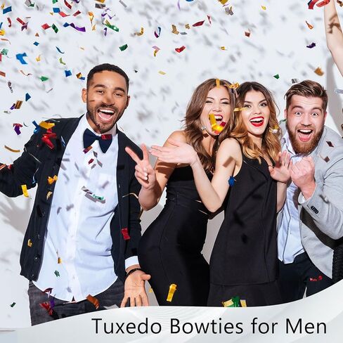 Oversized Bow Ties for Men, Mens Bow Tie Clip on Bowtie for Men Groom Groomsmen Wedding Party Prom Casual Business in Kuwait