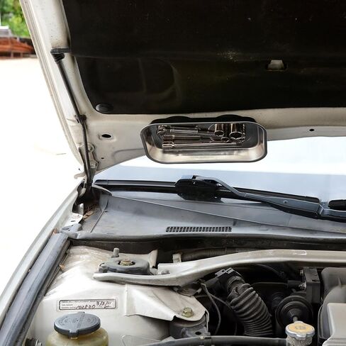 مغناطيسات CMS - (2 قيراط، 5.5 بوصة × 9 بوصة) صينية مستطيلة من الفولاذ المقاوم للصدأ مع مغناطيس قوي للأدوات والأجهزة، التطبيقات - صينية الأدوات، منظم للميكانيكا والحرفيين، متجر السيارات، ورشة عمل in Kuwait