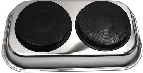 مغناطيسات CMS - (2 قيراط، 5.5 بوصة × 9 بوصة) صينية مستطيلة من الفولاذ المقاوم للصدأ مع مغناطيس قوي للأدوات والأجهزة، التطبيقات - صينية الأدوات، منظم للميكانيكا والحرفيين، متجر السيارات، ورشة عمل in Kuwait