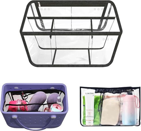 AVAKOT Clear Beach Bag Organizer Original Accessories for Bogg Bag X Large Storage Bag Suitable for BOGG BAG Organizing Your Bag and Divide Space, White in Saudi Arabia