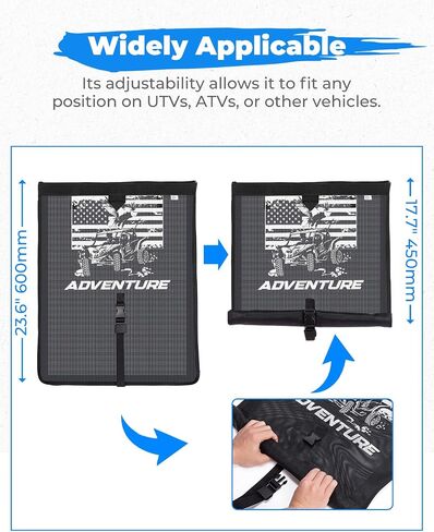 KEMIMOTO PVC Mesh Trash Bag for UTV ATV, Dry-Wet Large Trash Sack Bag Universal Accessorie Compatible with Polaris RZR, Can-Am, CFMOTO, Teryx, Pioneer, Golf Cart, Off-Road-Work (Blue) in Saudi Arabia