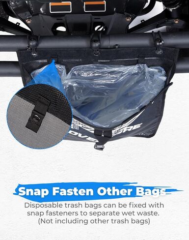 KEMIMOTO PVC Mesh Trash Bag for UTV ATV, Dry-Wet Large Trash Sack Bag Universal Accessorie Compatible with Polaris RZR, Can-Am, CFMOTO, Teryx, Pioneer, Golf Cart, Off-Road-Work (Blue) in Saudi Arabia