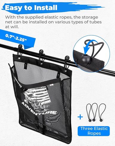 KEMIMOTO PVC Mesh Trash Bag for UTV ATV, Dry-Wet Large Trash Sack Bag Universal Accessorie Compatible with Polaris RZR, Can-Am, CFMOTO, Teryx, Pioneer, Golf Cart, Off-Road-Work (Blue) in Saudi Arabia