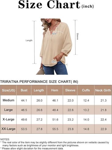 Womens Blouses Dressy Casual V Neck 3/4 Sleeve Tops Fashion Boho Loose Fit Button Down Shirts in Saudi Arabia