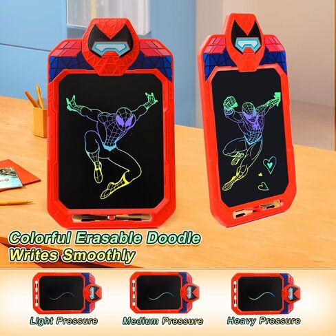 10 Inch LCD Writing Tablet for Kids, Alien Warrior Design Drawing Tablet, Doodle Board Pad for Learning, Toy Gift for Boys 3-6 Years Old (Red) in Saudi Arabia