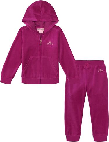 Juicy Couture girls 2pc Zip Up Velour Jog Set in Saudi Arabia