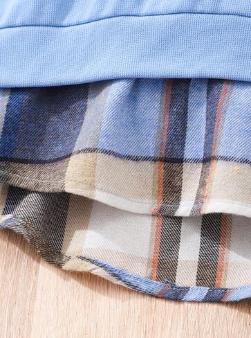 طقم ملابس منقوشة للفتيات من Hilinker مكونة من قطعتين مع قلنسوة وسراويل رياضية ملونة in Kuwait