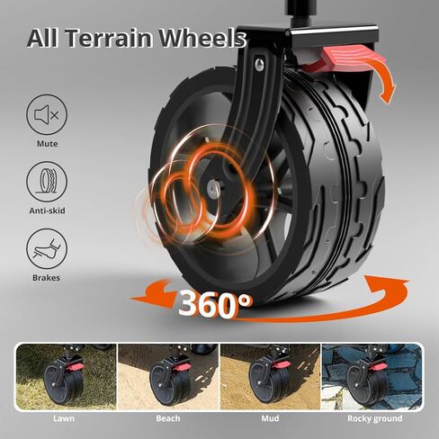 220L Collapsible Wagon with Big Wheels - Heavy Duty Utility Foldable Cart, All-Terrain Wheel & Drink Holders Portable Grocery Carts for Outdoor, Travel, Camping, Beach, Garden,Fishing in Saudi Arabia