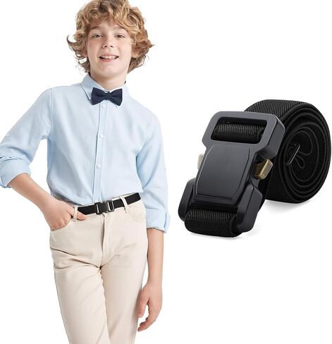 SUOSDEY Kids Elastic Adjustable Belt Easy Clasp Alloy Buckle Stretch Belt Uniform Daily School Toddlers Boys Girls in Saudi Arabia