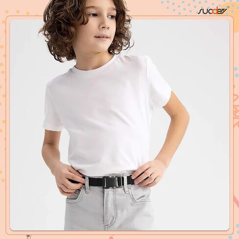 SUOSDEY Kids Elastic Adjustable Belt Easy Clasp Alloy Buckle Stretch Belt Uniform Daily School Toddlers Boys Girls in Saudi Arabia