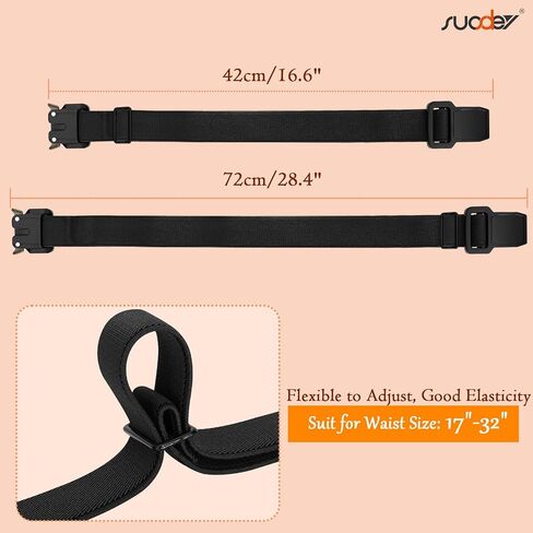 SUOSDEY Kids Elastic Adjustable Belt Easy Clasp Alloy Buckle Stretch Belt Uniform Daily School Toddlers Boys Girls in Saudi Arabia