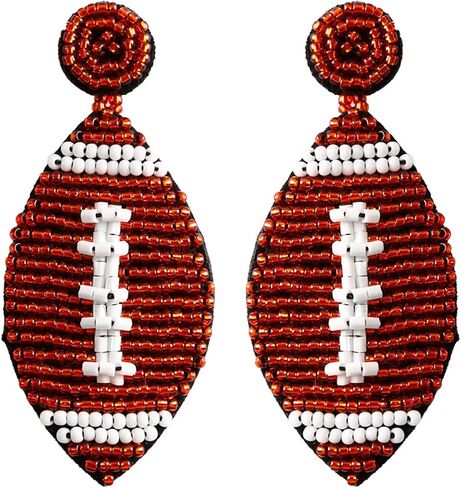 World Cup Beaded Handmade Cute Baseball Basketball Softball Soccer Drop Dangle Colorful Earrings Fun Play Ball Game Sport Party Favor Jewelry for Women in Saudi Arabia