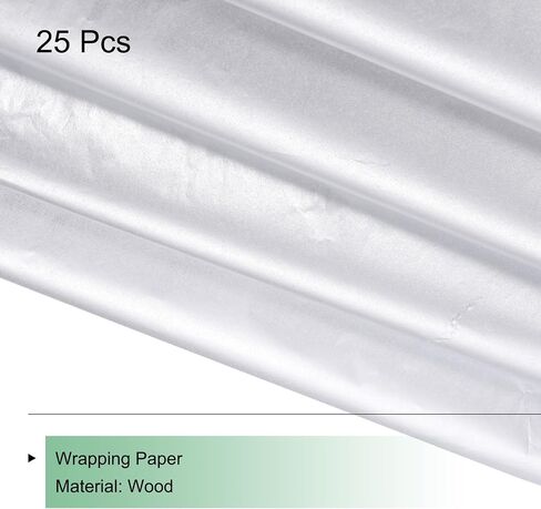 MECCANIXITY Flower Wrapping Tissue Paper Gift Wrapping Tissue Silver Paper 27x19inch for Festival Decorations DIY Crafts Birthday Party Happy Easter Day Packing Decoration 25pcs in Saudi Arabia