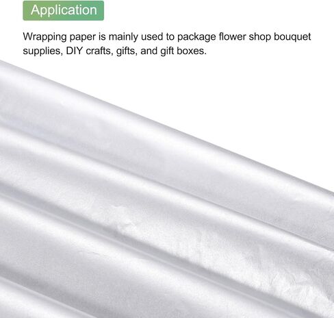 MECCANIXITY Flower Wrapping Tissue Paper Gift Wrapping Tissue Silver Paper 27x19inch for Festival Decorations DIY Crafts Birthday Party Happy Easter Day Packing Decoration 25pcs in Saudi Arabia