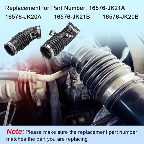 خرطوم السحب متوافق مع Infiniti G35 2007 2008 / EX35 2008-2012، استبدال قناة منفذ أنبوب التمهيد لـ 16576-JK21A 16576-JK20A 16576-JK21B 16576-JK20B - خلفي يمين ويسار يمين in Saudi Arabia