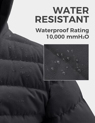 wantdo Men's Quilted Puffer Jacket Hooded Thicken Coat Warm Winter Coat Outwear in Kuwait