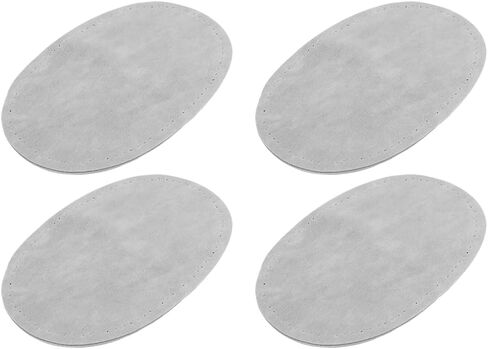 2 Pairs Sew on Fabric Patches Elbow Knee Patches Oval Patches for Clothing Repair Patches Sewing Appliques Grey in Saudi Arabia