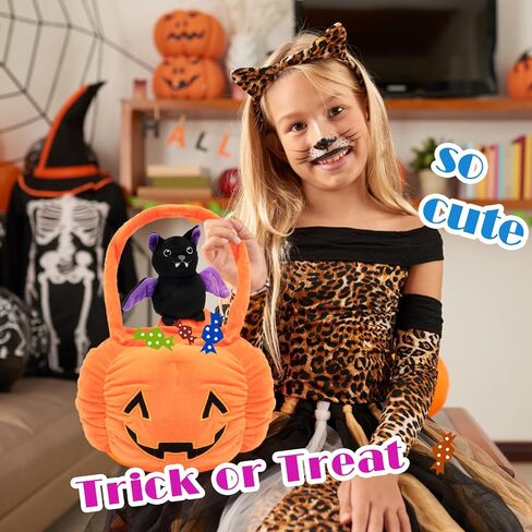 Hopearl Halloween Cat Pumpkin Cave Sufffed Animal 2 in 1 Playset Pet with Pumpkin House Plush Toy Pillow with Separable Kitty Gift for Kids, 9.5'' in Saudi Arabia