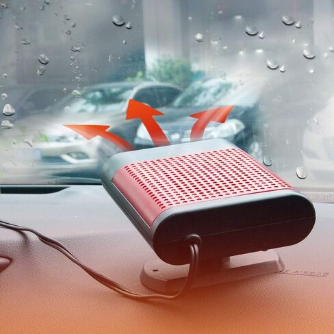 Portable car Heater That Plugs Into Cigarette Lighter 12V Car Heater Defroster 150W 30 Seconds Fast Heating for Winter, Upgraded Car Vehicle Ceramic Heater Air Cleaner for Cars (Red) in Saudi Arabia