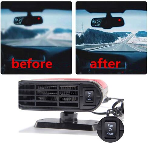 Portable car Heater That Plugs Into Cigarette Lighter 12V Car Heater Defroster 150W 30 Seconds Fast Heating for Winter, Upgraded Car Vehicle Ceramic Heater Air Cleaner for Cars (Red) in Saudi Arabia