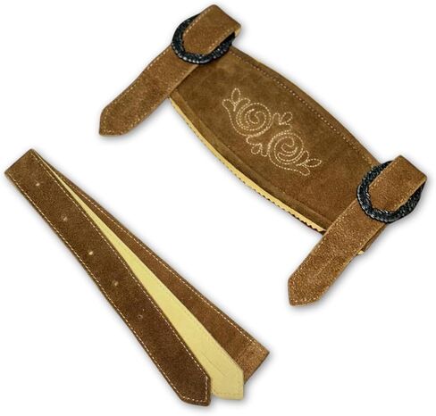 McWilliams Bavarian Suspenders for Lederhosen Men - Classic Leather Adjustable, Durable, and Stylish Traditional Braces in Saudi Arabia