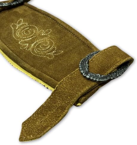 McWilliams Bavarian Suspenders for Lederhosen Men - Classic Leather Adjustable, Durable, and Stylish Traditional Braces in Saudi Arabia