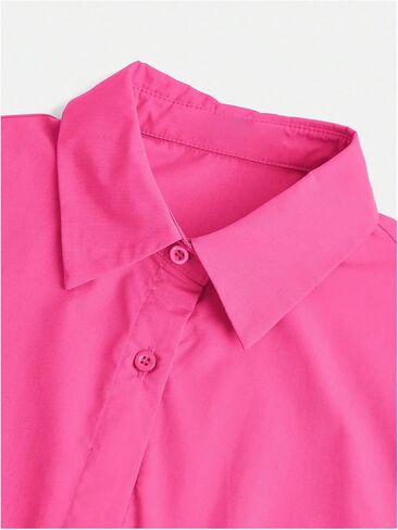 Floerns Girl's 3 Piece Outfit Solid Cami and Biker Shorts Set with Collared Shirts in Saudi Arabia