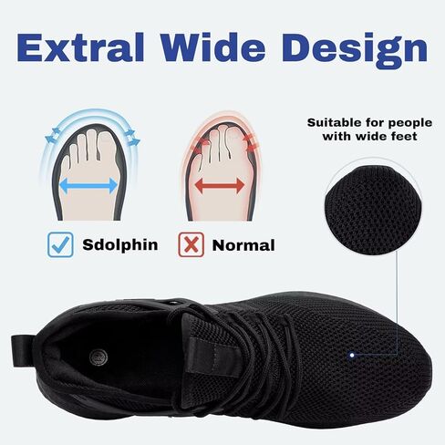 SDolphin Men's Running Shoes Sneakers - Tennis Workout Walking Gym Athletic Rubber Sole Breathable Comfortable Non Slip Fashion Shoes in Kuwait