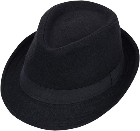 قبعة فيدورا تريلبي كلاسيكية منظمة للجنسين من مانهاتن، قبعة قصيرة الحافة من جاز بنما in Kuwait