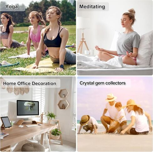 مجموعة أحجار الكريستال الطبيعية فوكوستي، 7 أحجار شاكرا، للتأمل واليوجا وتزيين المكاتب المنزلية in Kuwait