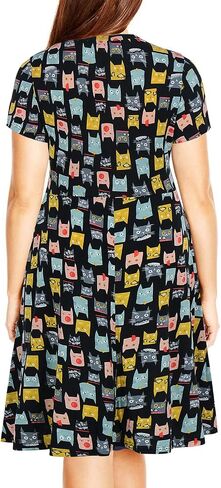 Nemidor Women's Round Neck Summer Casual Plus Size Fit and Flare Midi Dress with Pocket NEM169 in Saudi Arabia