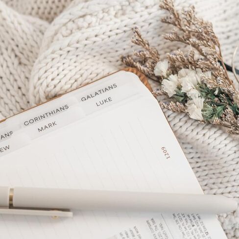 Portable Bible tabs | Cute Vellum Paper Bible Tabs for Men & Women | Journaling Tabs for Bible | Boho Bible Tabs | Bible Book Tabs | Book Navigator - Minimalist Bible tabs | Sticky Bible Tabs in Saudi Arabia
