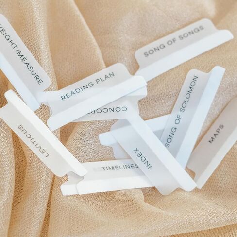 Portable Bible tabs | Cute Vellum Paper Bible Tabs for Men & Women | Journaling Tabs for Bible | Boho Bible Tabs | Bible Book Tabs | Book Navigator - Minimalist Bible tabs | Sticky Bible Tabs in Saudi Arabia