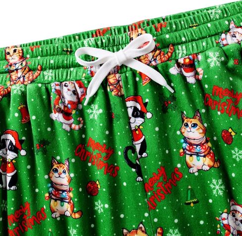 Men's Christmas Fleece Jogger Pajama Pant Funny Holiday Graphic Lounge Sleep Pants with Pockets in Kuwait