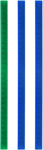 HARFINGTON 3pcs Whiteboard Magnetic Ruler 29cm Metric Blackboard Straight Rulers Office Measuring Tools, Green Deep Blue in Saudi Arabia