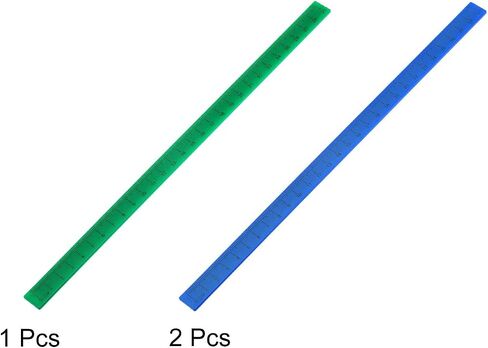 HARFINGTON 3pcs Whiteboard Magnetic Ruler 29cm Metric Blackboard Straight Rulers Office Measuring Tools, Green Deep Blue in Saudi Arabia