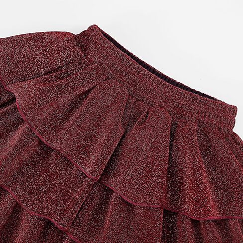 تنورة Weixinbuy للفتيات ترتر سباركلي للأطفال بخصر مطاطي 3 طبقات تنورة توتو للحفلات مع ربطات شعر للفتيات من سن 5 إلى 14 سنة in Kuwait