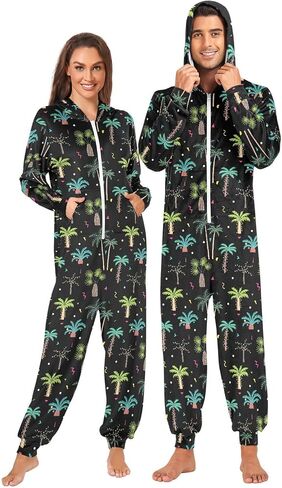 بيجامة Ollabaky للبالغين من Onesie للرجال والنساء قطعة واحدة زي ملابس نوم بذلة متطابقة من Pjs in Saudi Arabia